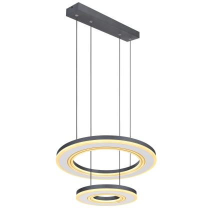 Globo - Lámpara de araña LED regulable LED/50W/230V 2700-6000K diá. 50 cm negro + control remoto