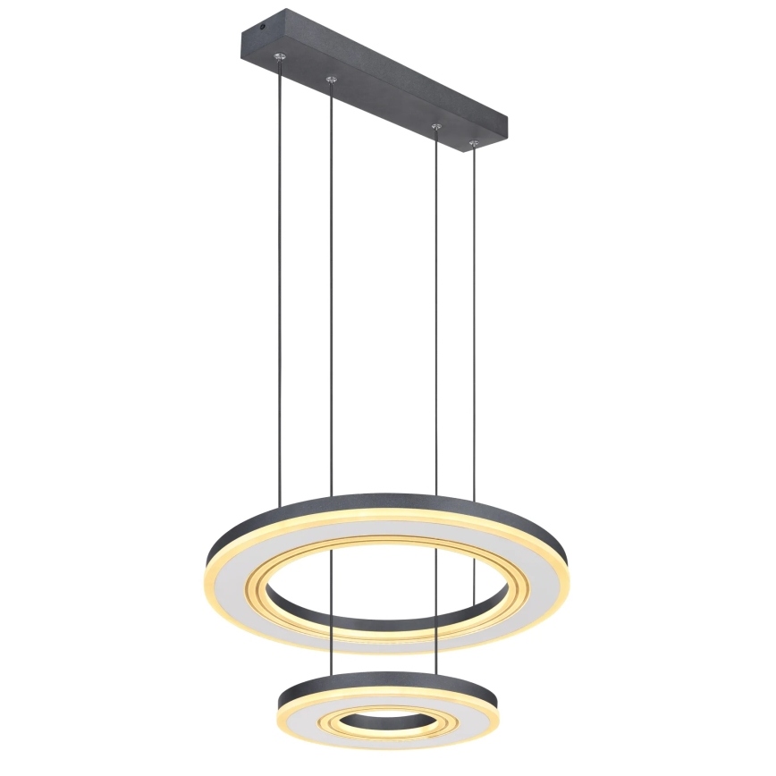 Globo - Lámpara de araña LED regulable LED/50W/230V 2700-6000K diá. 50 cm negro + control remoto