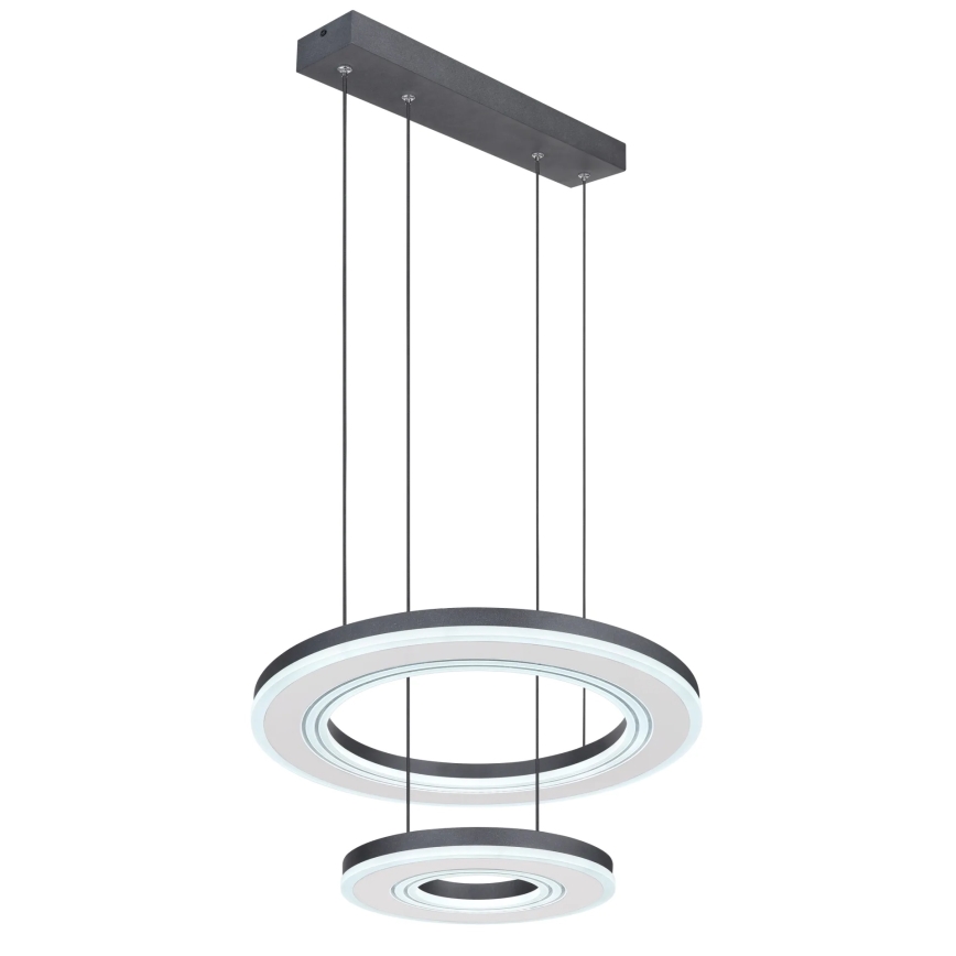 Globo - Lámpara de araña LED regulable LED/50W/230V 2700-6000K diá. 50 cm negro + control remoto