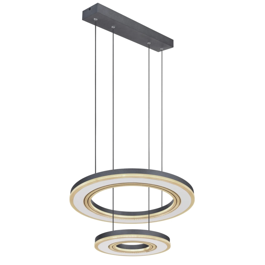 Globo - Lámpara de araña LED regulable LED/50W/230V 2700-6000K diá. 50 cm negro + control remoto