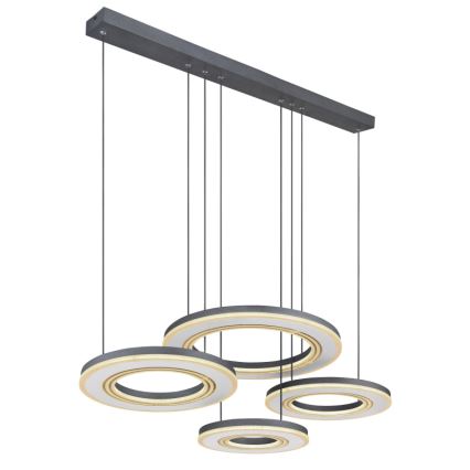 Globo - Lámpara de araña LED regulable LED/80W/230V 2700-6000K negro + control remoto
