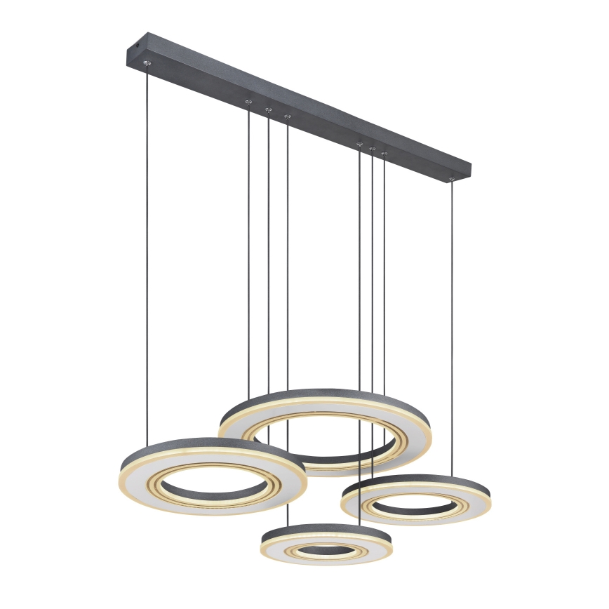Globo - Lámpara de araña LED regulable LED/80W/230V 2700-6000K negro + control remoto
