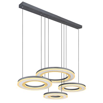 Globo - Lámpara de araña LED regulable LED/80W/230V 2700-6000K negro + control remoto
