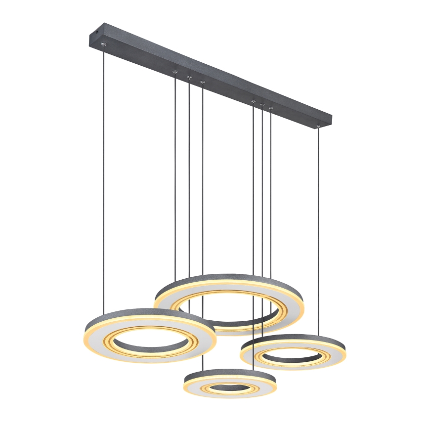Globo - Lámpara de araña LED regulable LED/80W/230V 2700-6000K negro + control remoto