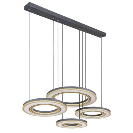 Globo - Lámpara de araña LED regulable LED/80W/230V 2700-6000K negro + control remoto