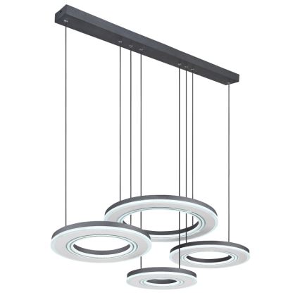 Globo - Lámpara de araña LED regulable LED/80W/230V 2700-6000K negro + control remoto