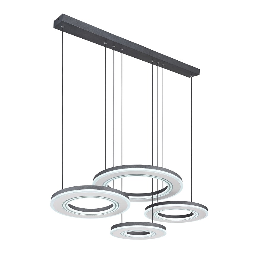 Globo - Lámpara de araña LED regulable LED/80W/230V 2700-6000K negro + control remoto