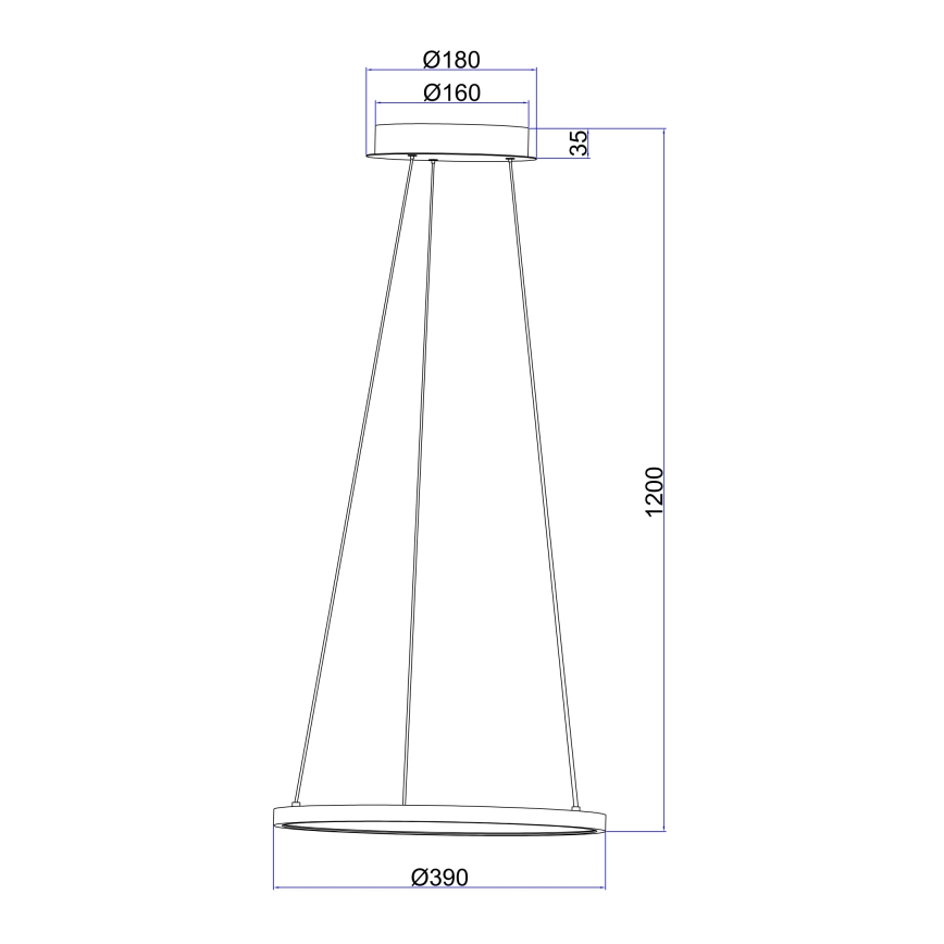 Globo - Lámpara LED colgante LED/19W/230V