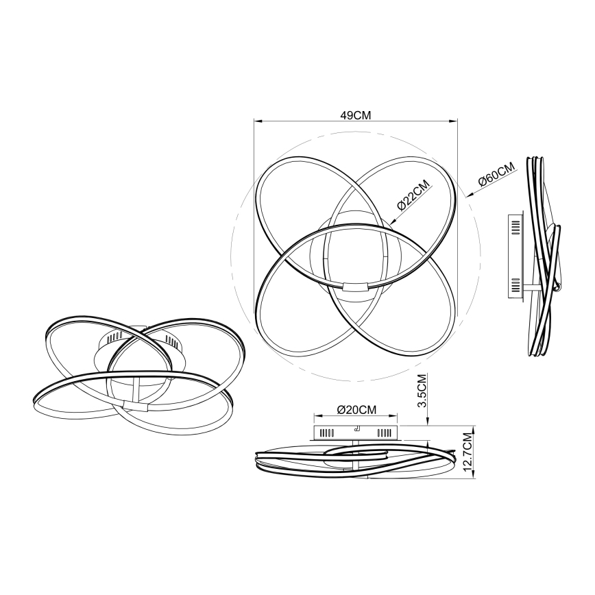 Globo - Lámpara de techo LED LED/30W/230V