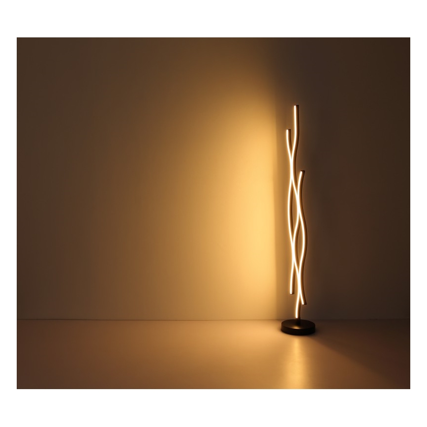 Globo - Lámpara LED de pie LED/28W/230V 3000K negro/dorado