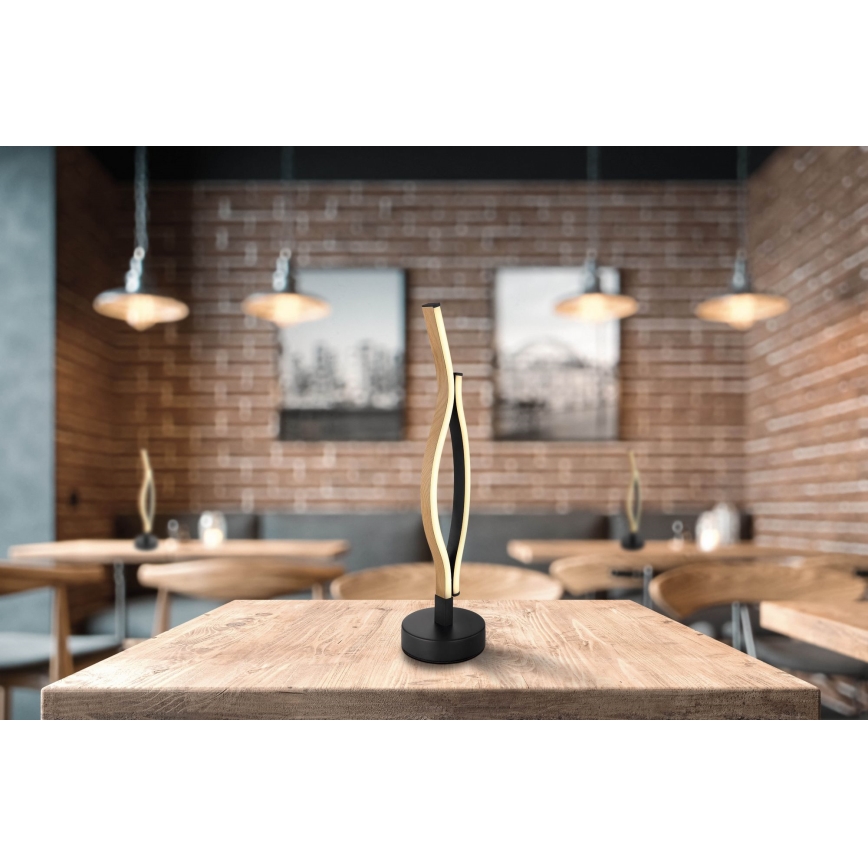 Globo - Lámpara de mesa LED LED/12W/230V negro/marrón