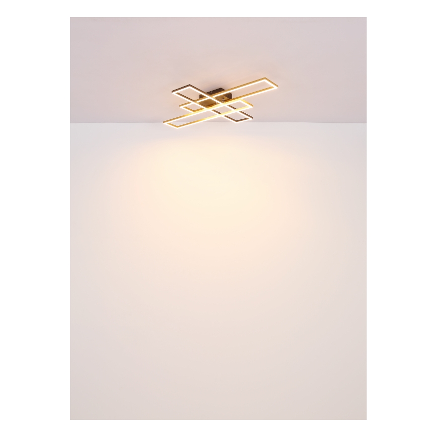 Globo - Plafón LED LED/30W/230V 3000K 60x80 cm negro/dorado