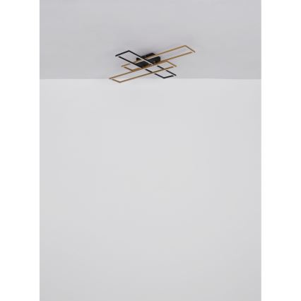 Globo - Plafón LED LED/30W/230V 3000K 60x80 cm negro/dorado