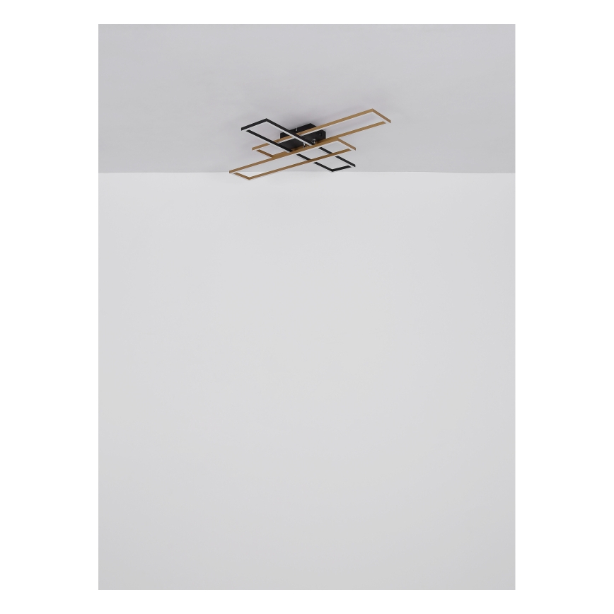 Globo - Plafón LED LED/30W/230V 3000K 60x80 cm negro/dorado