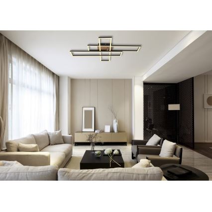 Globo - Plafón LED LED/40W/230V 3000K 60x80 cm negro