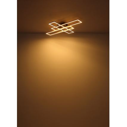 Globo - Plafón LED LED/40W/230V 3000K 60x80 cm negro/dorado