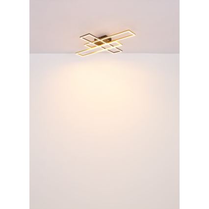 Globo - Plafón LED LED/40W/230V 3000K 60x80 cm negro/dorado