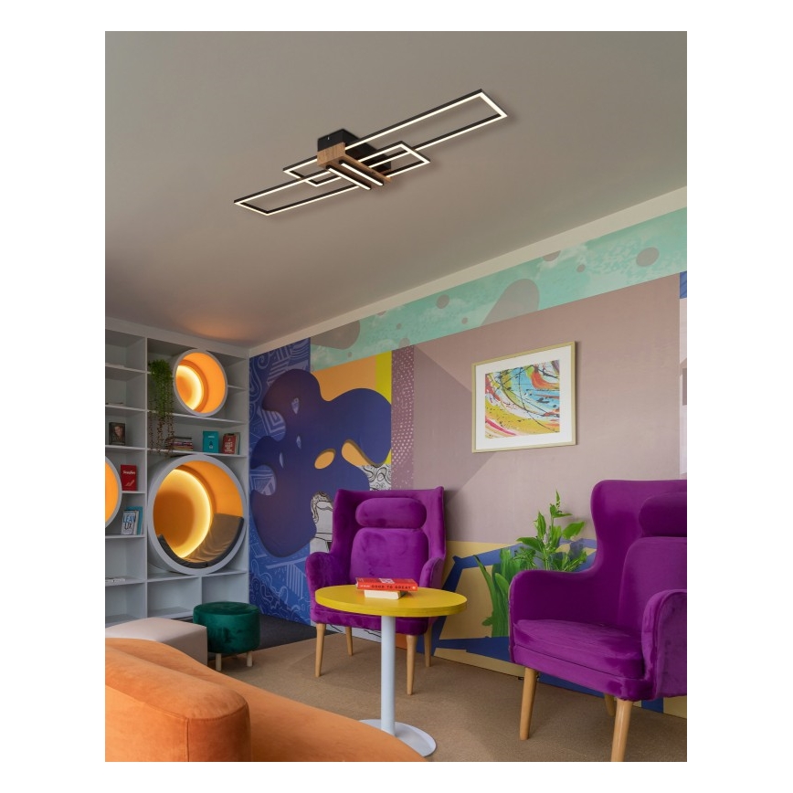 Globo - Plafón LED LED/40W/230V 3000K 25x100 cm negro