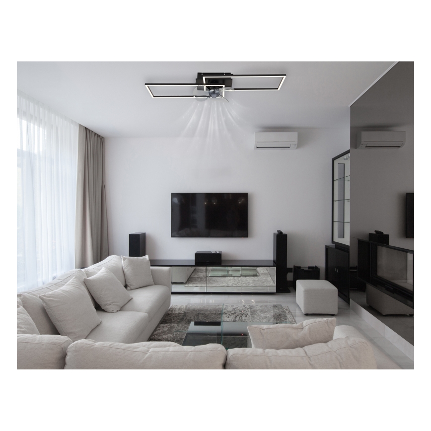 Globo - Lámpara de techo LED regulable con ventilador LED/38W/230V 3000-6500K + mando a distancia