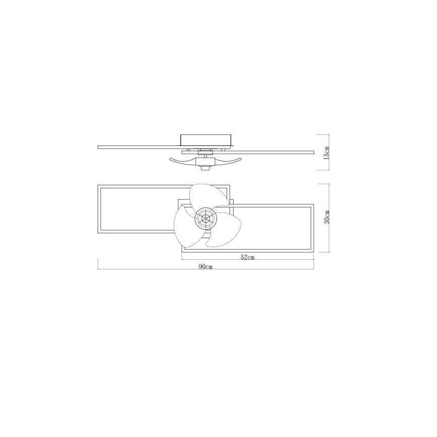 Globo - Lámpara de techo LED regulable con ventilador LED/38W/230V 3000-6500K + mando a distancia