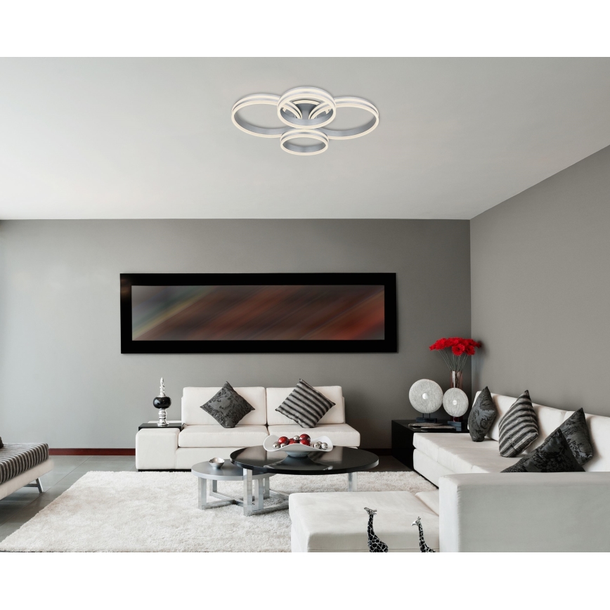 Globo - Lámpara de techo LED regulable LED/90W/230V 2700-6000K 68x85 cm + mando a distancia