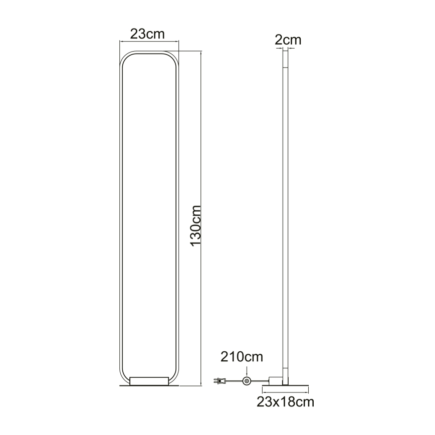 Globo - Lámpara de pie LED LED/24W/230V