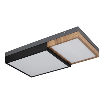 Globo 67286-30 - Lámpara de techo LED GUNDI, 30W, 230V, 35x65 cm, marrón/negro