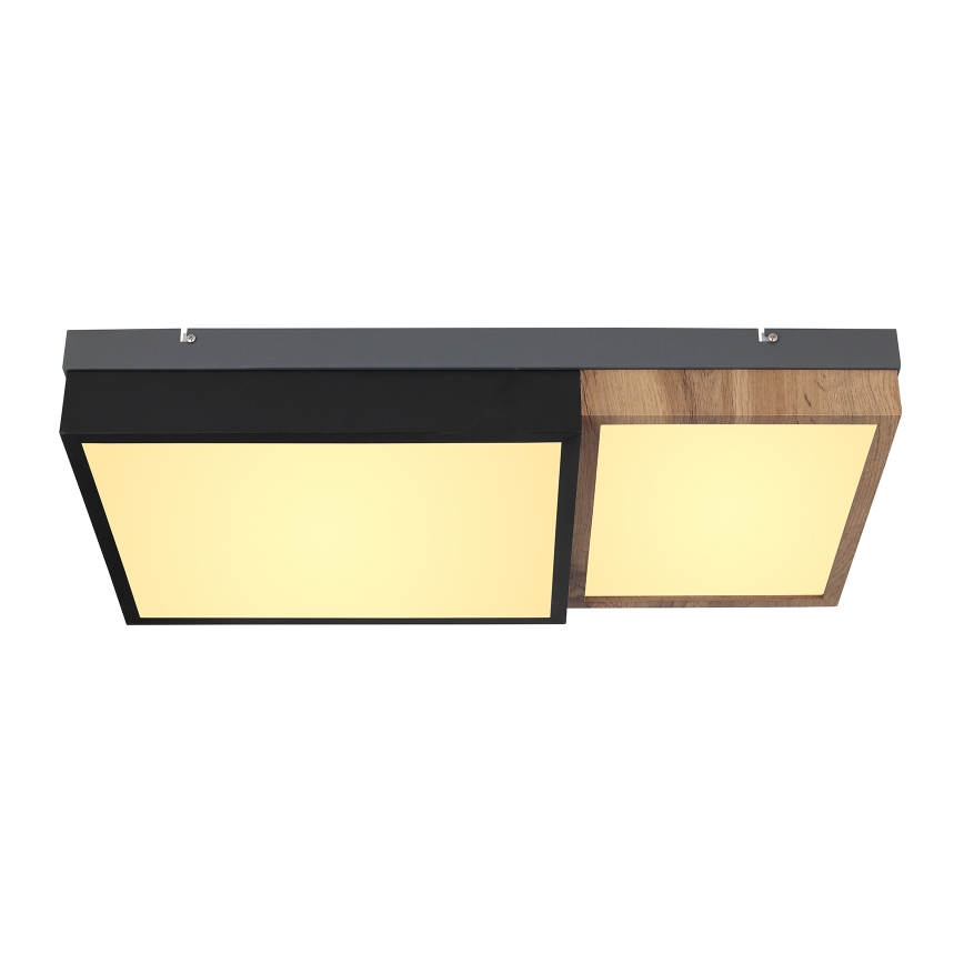 Globo 67286-30 - Lámpara de techo LED GUNDI, 30W, 230V, 35x65 cm, marrón/negro