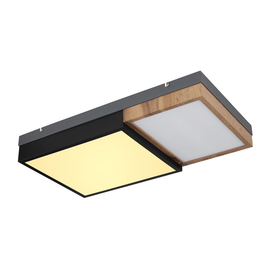 Globo 67286-30 - Lámpara de techo LED GUNDI, 30W, 230V, 35x65 cm, marrón/negro