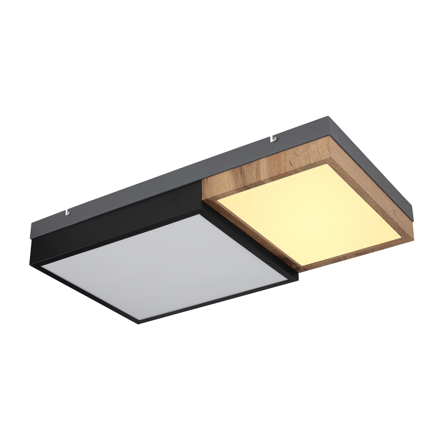 Globo 67286-30 - Lámpara de techo LED GUNDI, 30W, 230V, 35x65 cm, marrón/negro