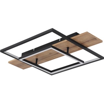 Globo 67289D - Luminaria de techo LED regulable VANNI LED/24W/230V 40x60 cm marrón/negro