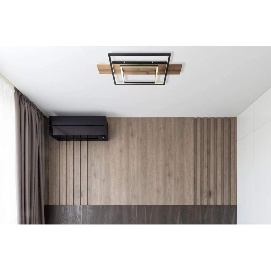 Globo 67289D - Luminaria de techo LED regulable VANNI LED/24W/230V 40x60 cm marrón/negro