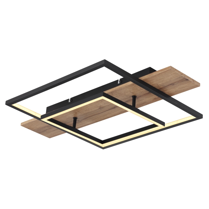 Globo 67289D - Luminaria de techo LED regulable VANNI LED/24W/230V 40x60 cm marrón/negro