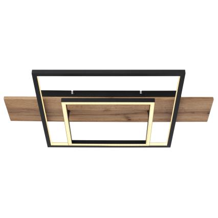 Globo 67289D - Luminaria de techo LED regulable VANNI LED/24W/230V 40x60 cm marrón/negro
