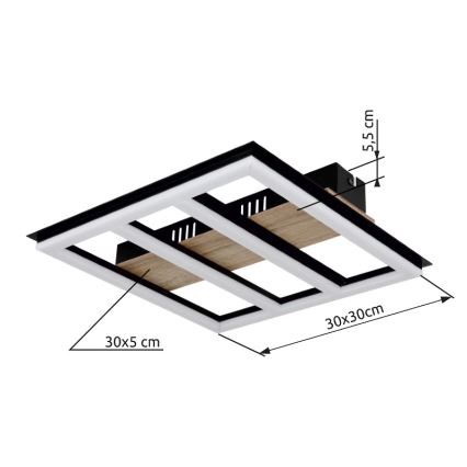 Globo - Plafón LED LED/18W/230V 3000K 30x30 cm