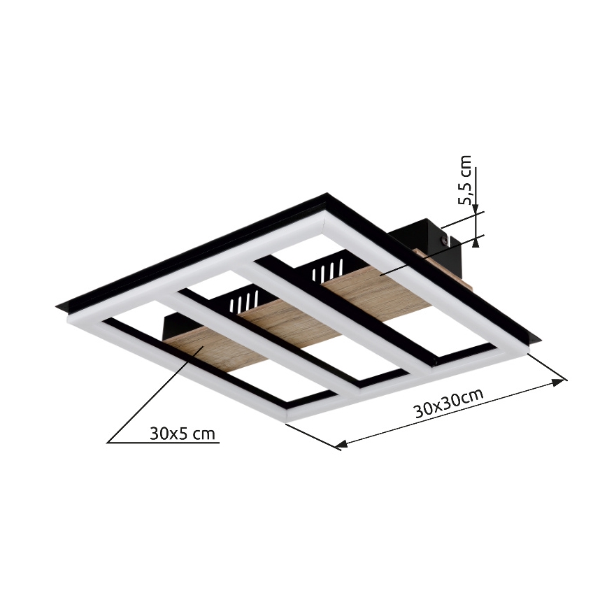 Globo - Plafón LED LED/18W/230V 3000K 30x30 cm
