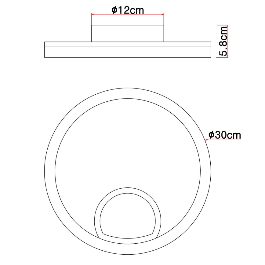 Globo - Plafón LED LED/12W/230V