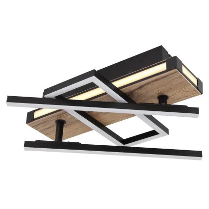 Globo 67299D2 - Luminaria de techo COLLI LED/30W/230V 46x68 cm marrón/negro