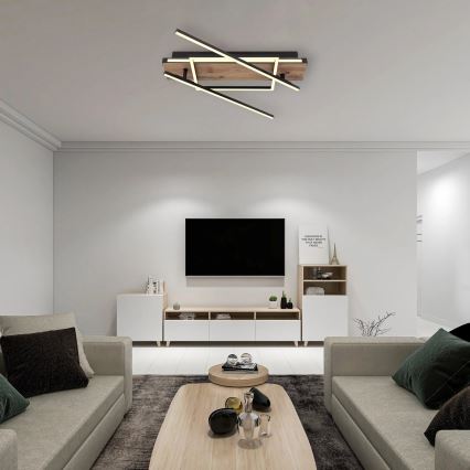 Globo 67299D3 - Lámpara de techo LED COLLI LED/40W/230V 88x120 cm beige/negro