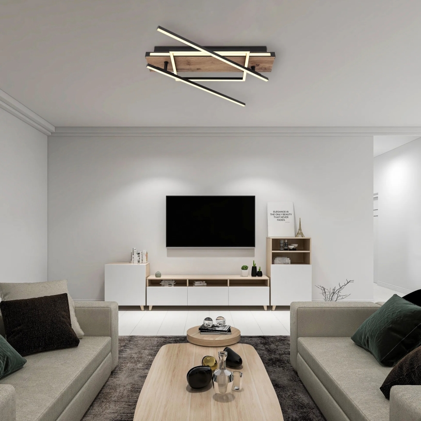 Globo 67299D3 - Lámpara de techo LED COLLI LED/40W/230V 88x120 cm beige/negro