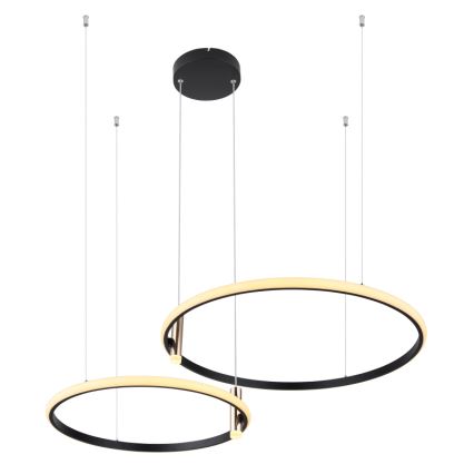 Globo - Lámpara de araña LED regulable LED/55W/230V 2700-6000K negro + control remoto