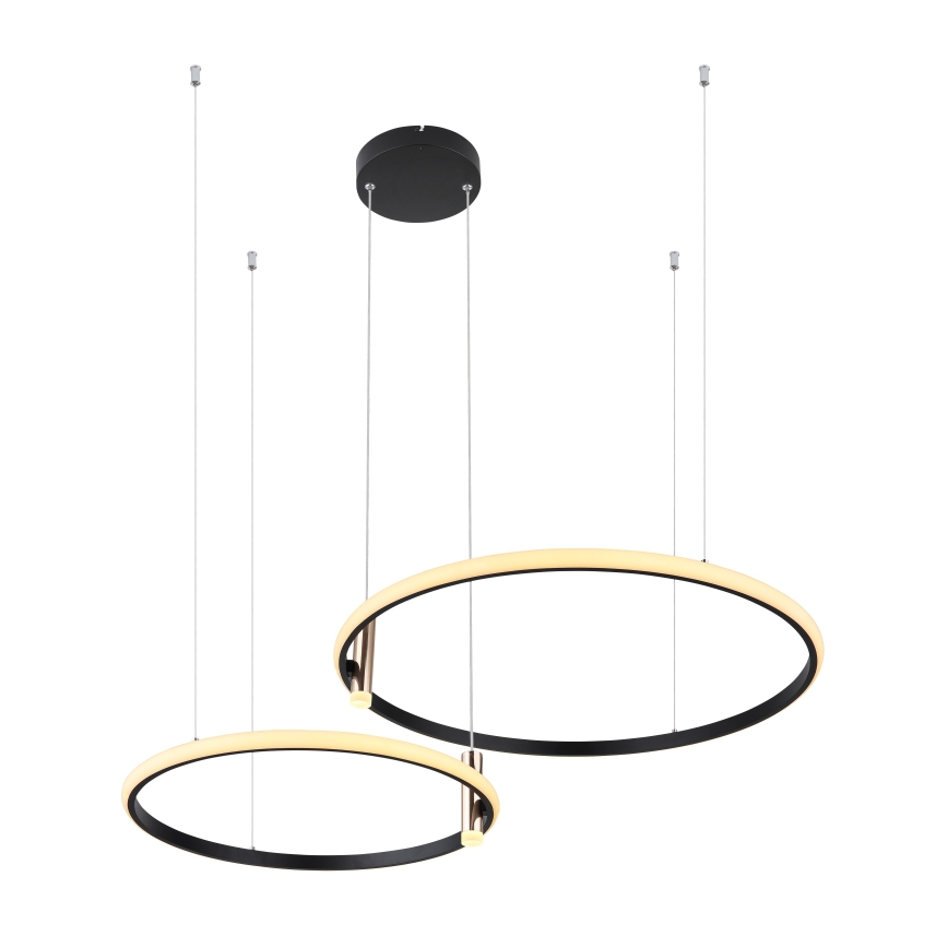 Globo - Lámpara de araña LED regulable LED/55W/230V 2700-6000K negro + control remoto