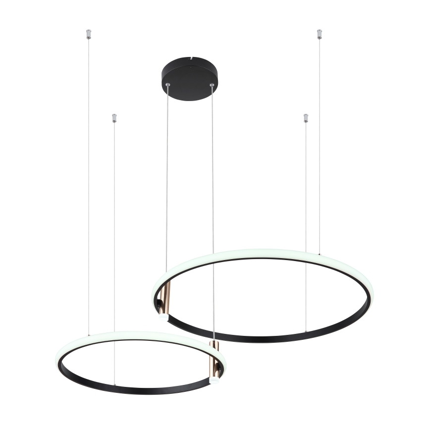 Globo - Lámpara de araña LED regulable LED/55W/230V 2700-6000K negro + control remoto