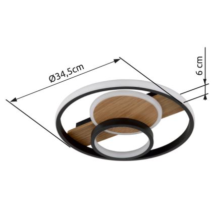 Globo - Plafón LED LED/24W/230V