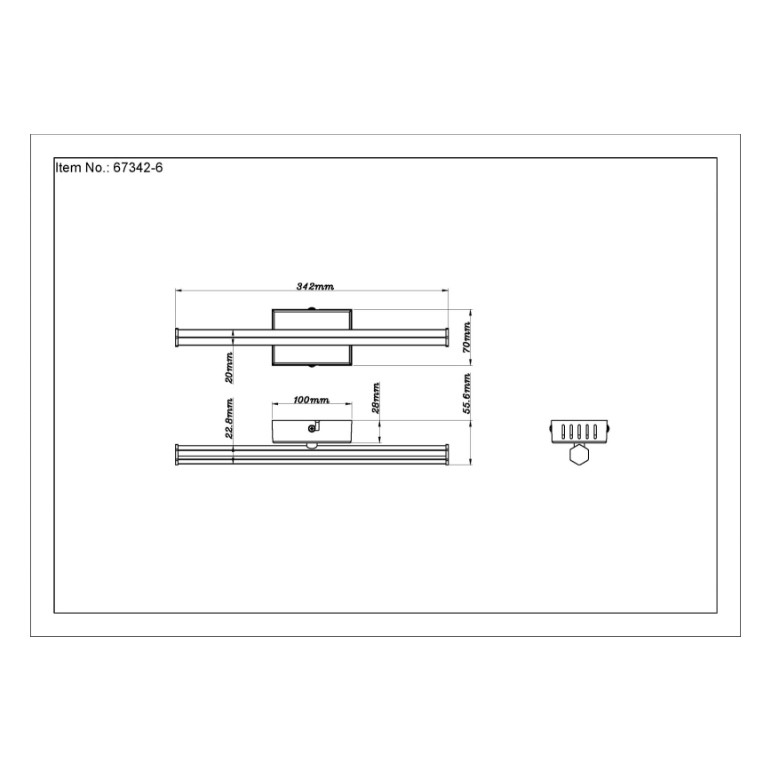 Globo - Plafón LED LED/6W/230V 3000K negro