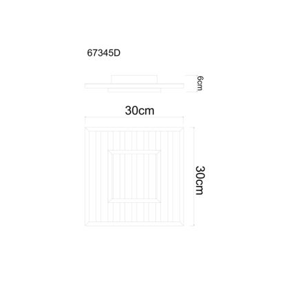 Globo - Lámpara de techo LED LED/18W/230V 3000K 30x30 cm