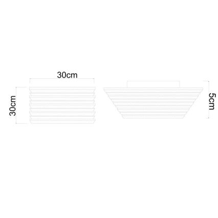 Globo - Plafón LED/15W/230V 3000K 30x30 cm