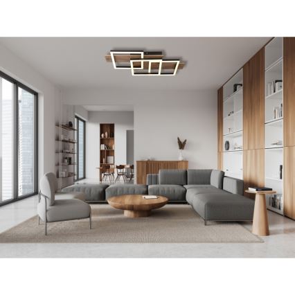 Globo - Plafón LED LED/24W/230V 3000K 33x58 cm marrón/negro