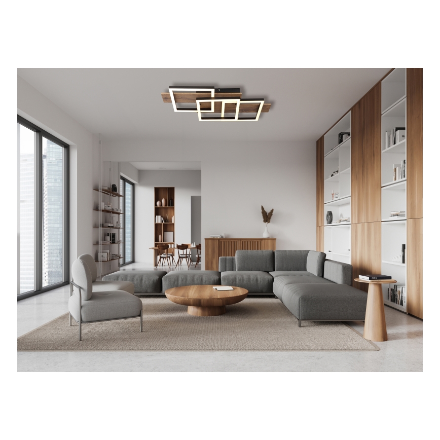 Globo - Plafón LED LED/24W/230V 3000K 33x58 cm marrón/negro