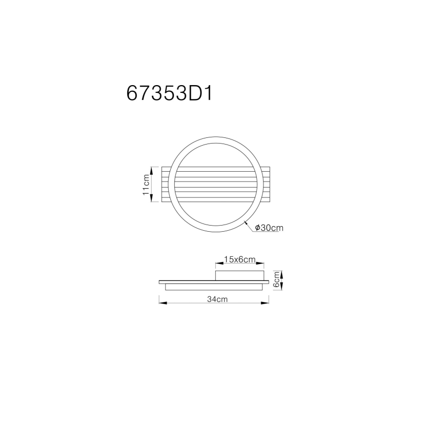 Globo - Plafón LED LED/12W/230V 3000K 30x34 cm